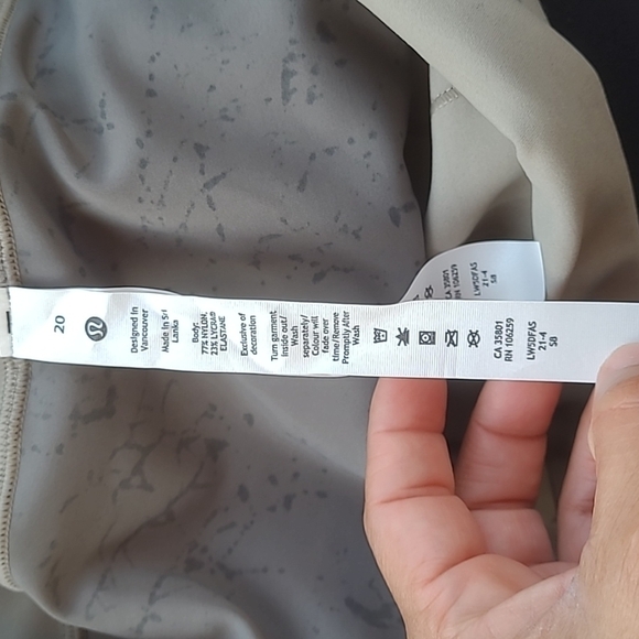 Lululemon Wunder Train High-Rise Tight 25" Thread Dye Rover Black Size 20 - Picture 7 of 10